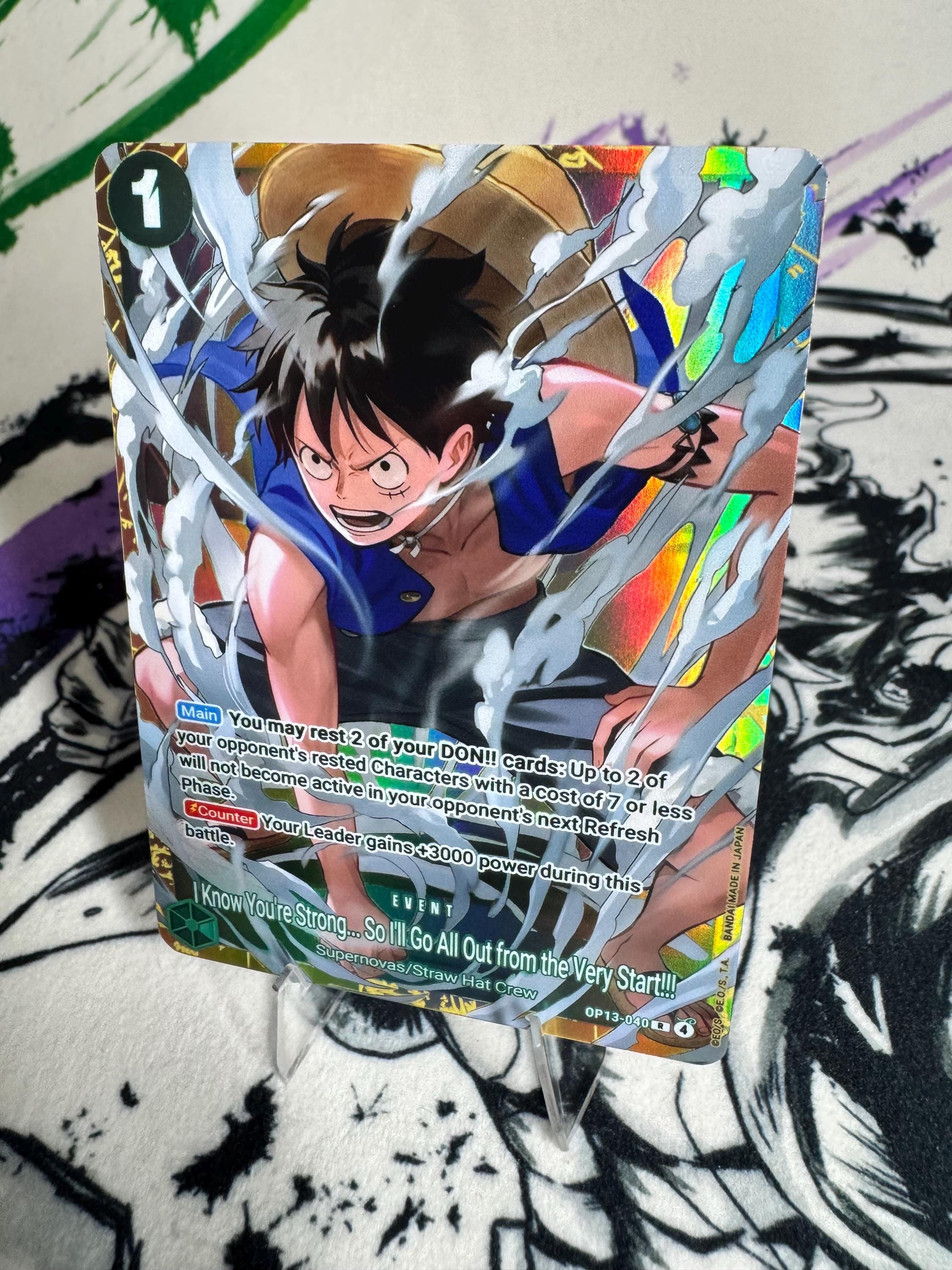 I Know You’re Strong Event English Promo Custom TCG Card: Textured Foil Proxy Premium Collection