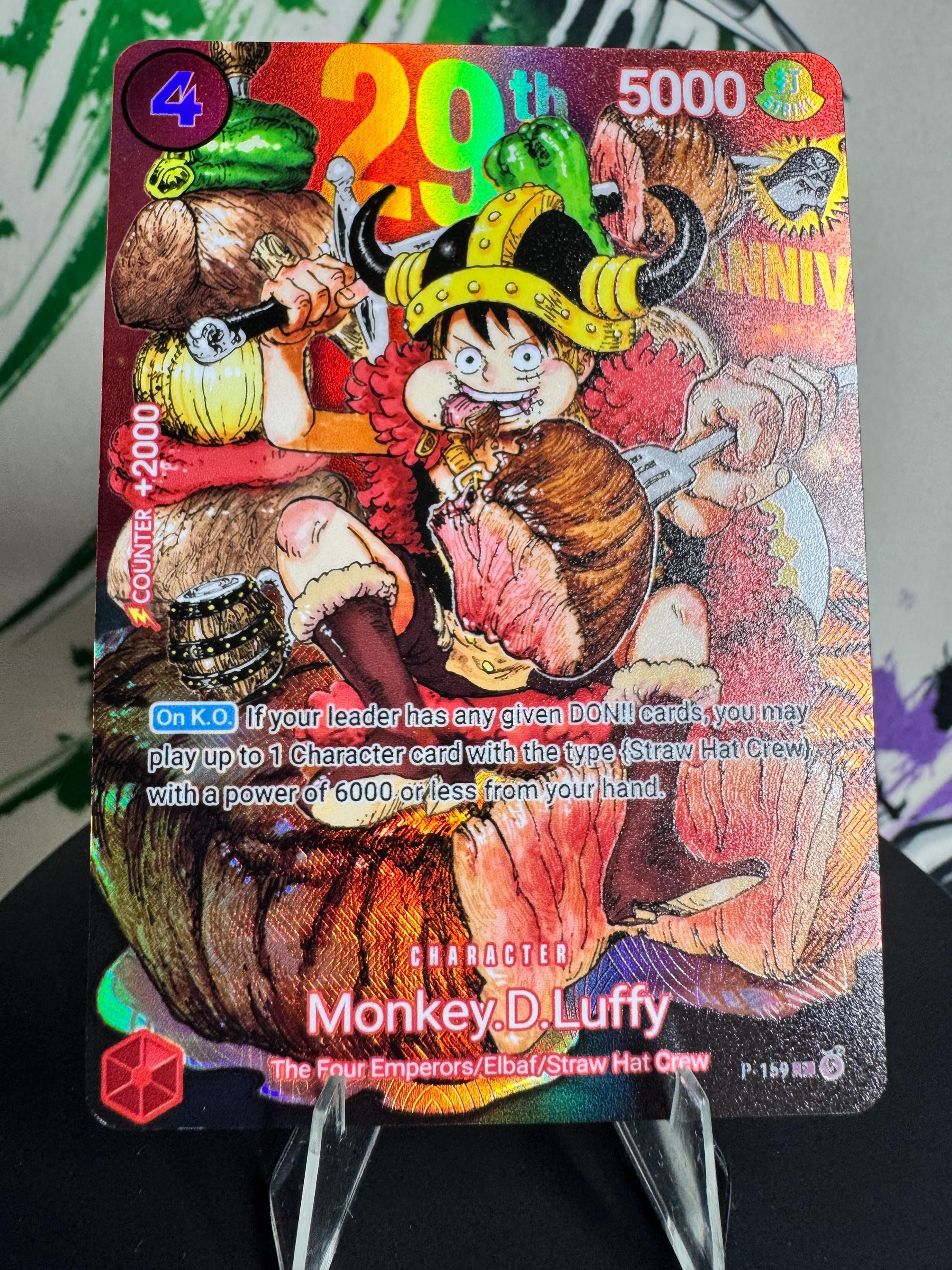 Promo 29th Anniversary Pirate Character TCG Custom Texture foil Proxy