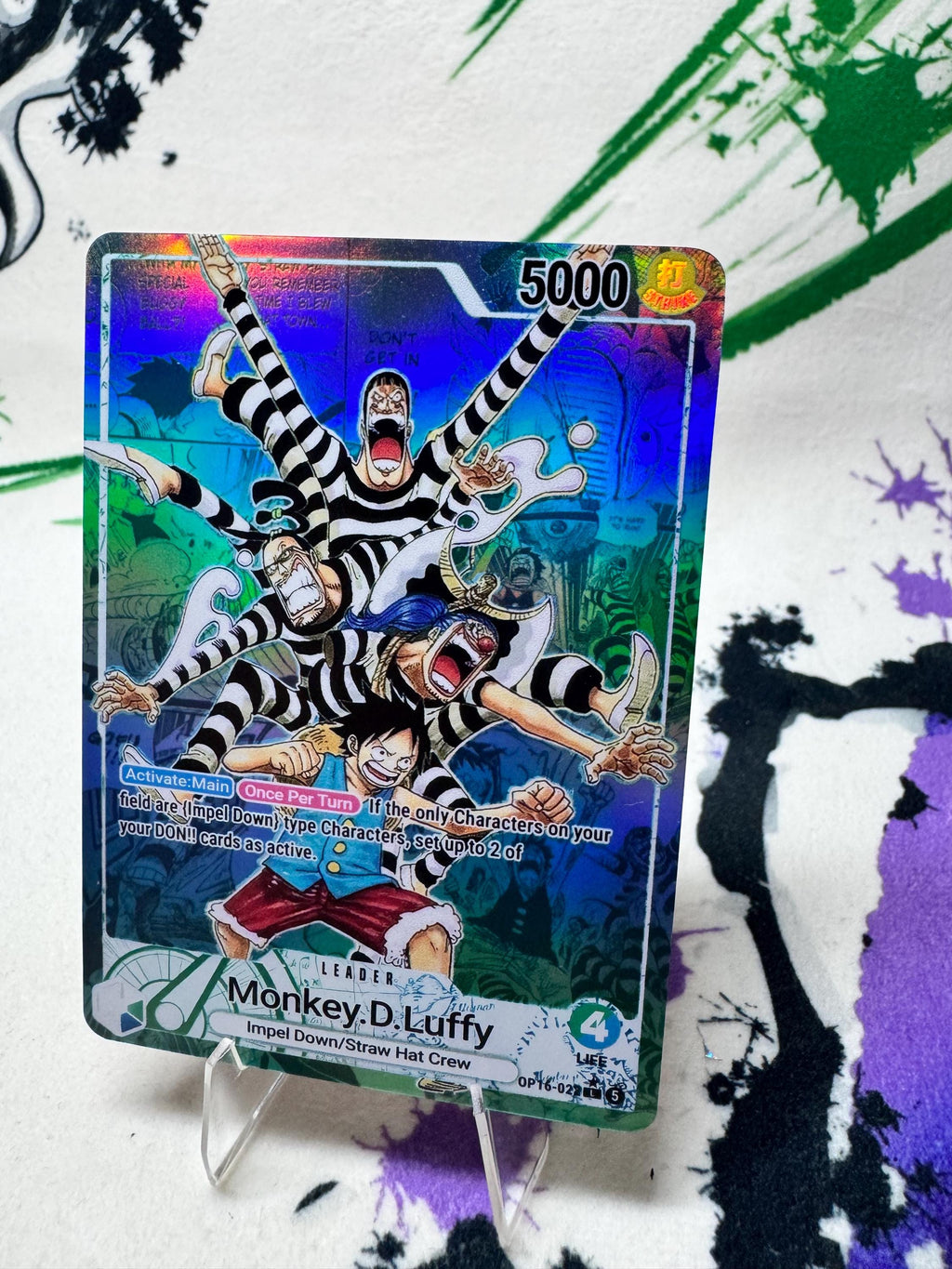 G/U Green Blue Pirate  Manga Leader TCG Custom Texture foil Proxy