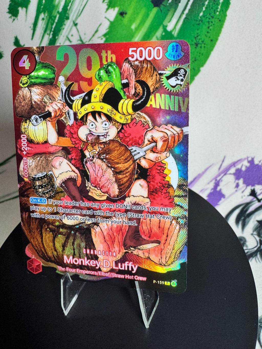 Promo 29th Anniversary Pirate Character TCG Custom Texture foil Proxy