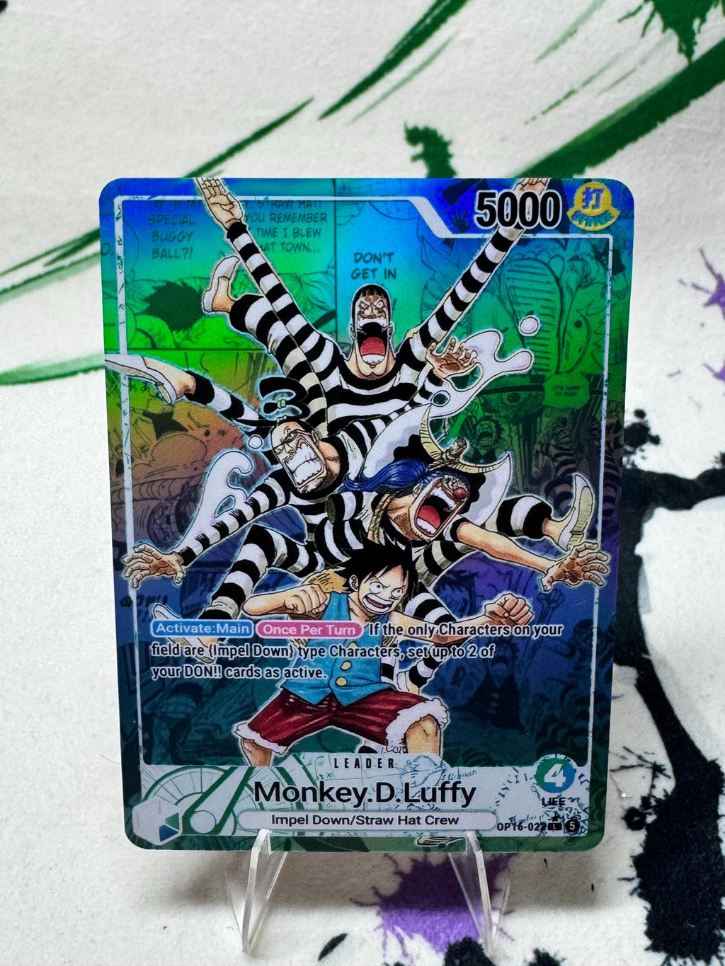 G/U Green Blue Pirate  Manga Leader TCG Custom Texture foil Proxy