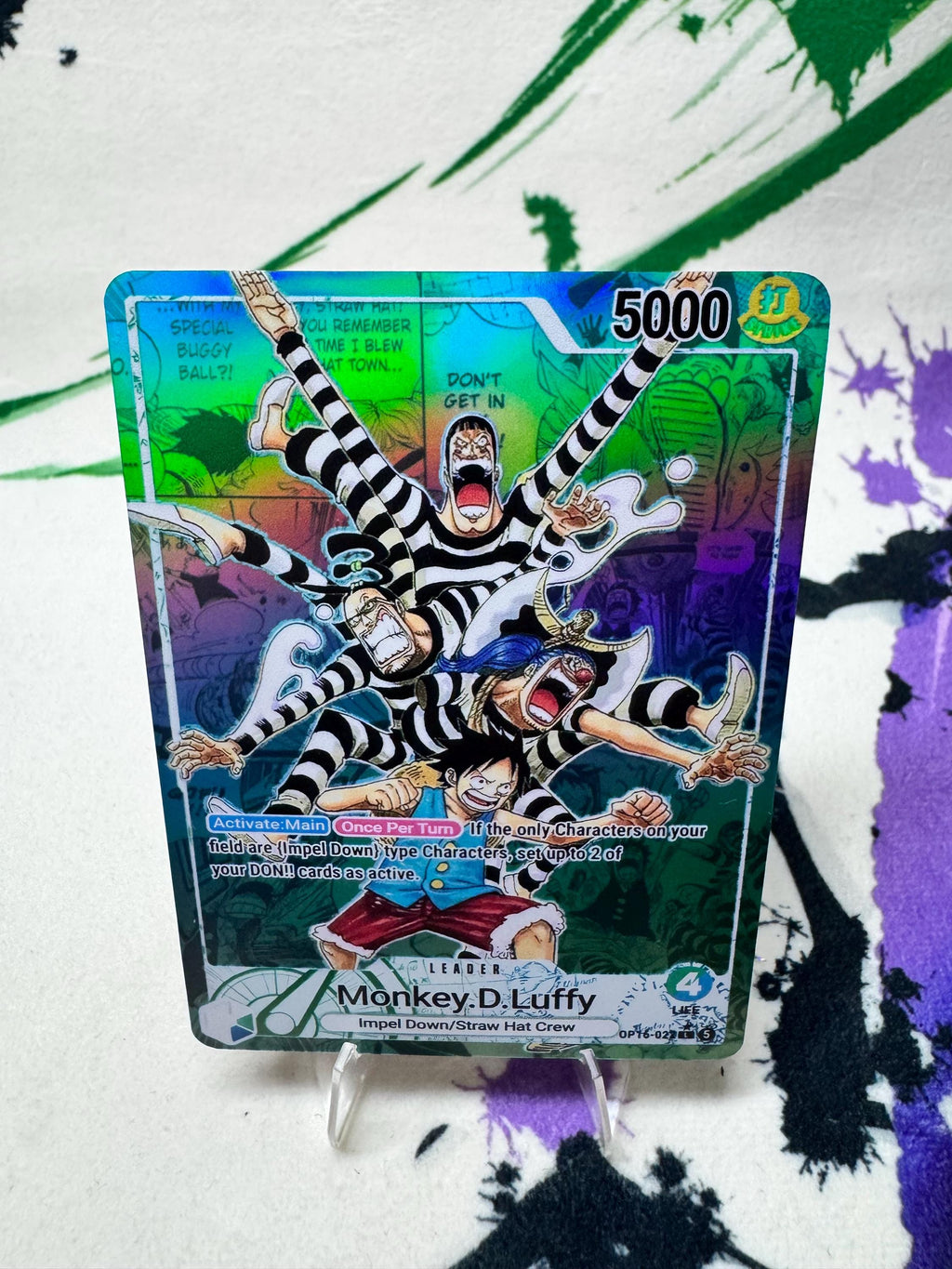 G/U Green Blue Pirate  Manga Leader TCG Custom Texture foil Proxy