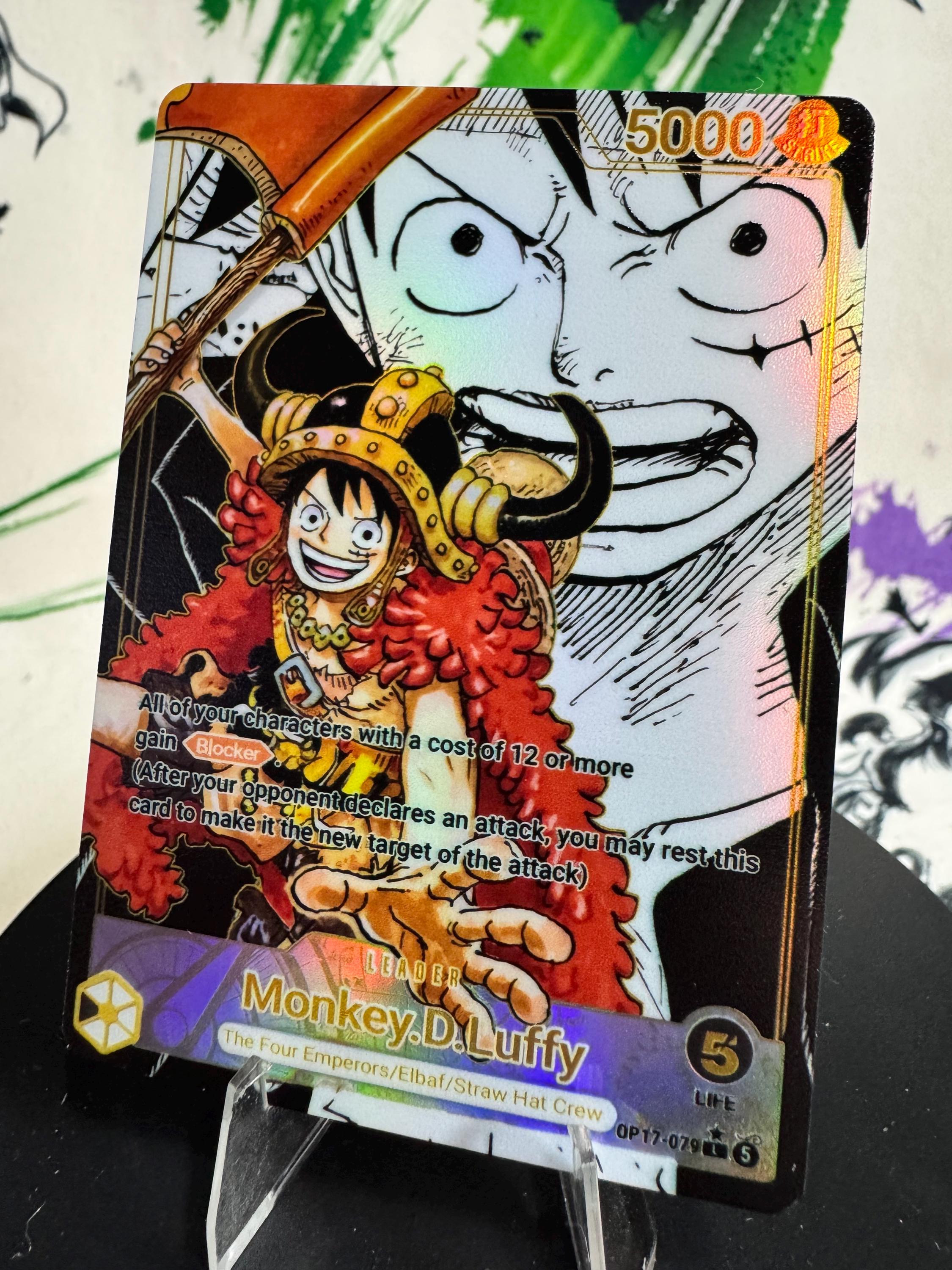 Manga Black Leader TCG Custom Texture foil Proxy OP Pirate