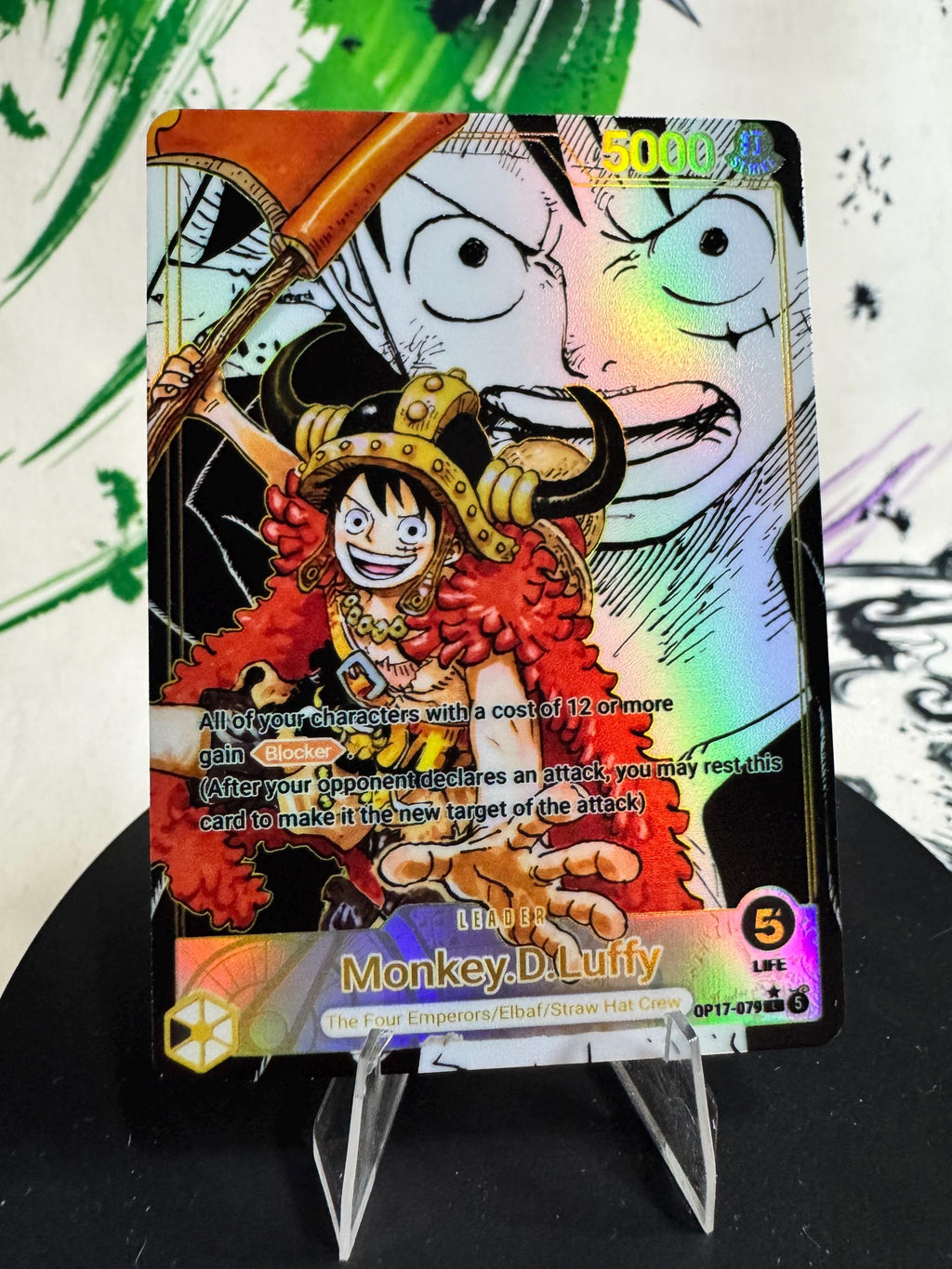 Manga Black Leader TCG Custom Texture foil Proxy OP Pirate