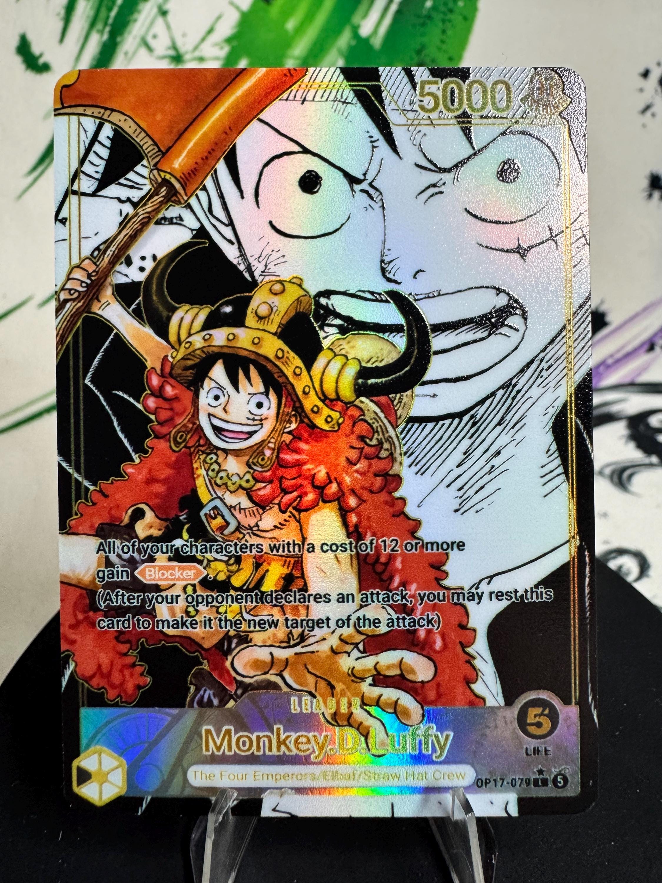Manga Black Leader TCG Custom Texture foil Proxy OP Pirate